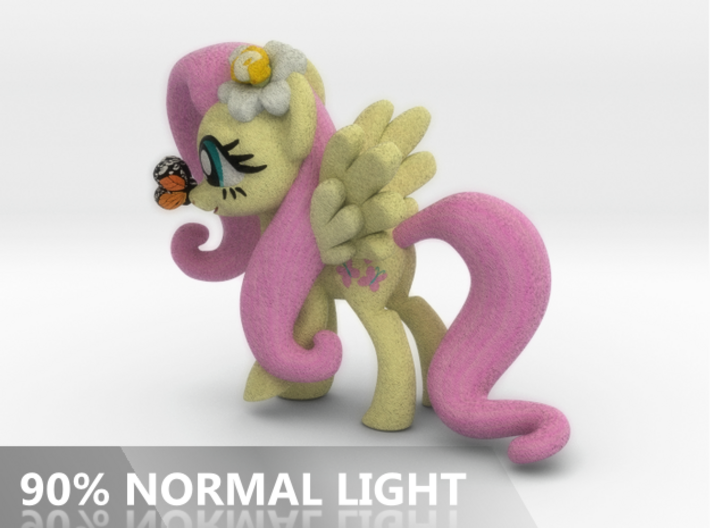 Fluttershy 1 Full Color - XS 3d printed Full Color Sand Stone