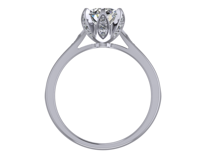 CC22-Engagement Ring Printed Wax. 3d printed 