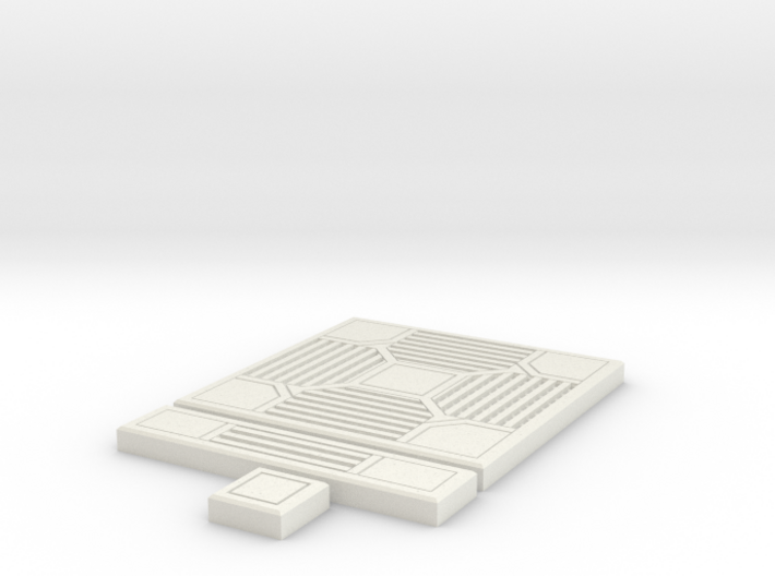 SciFi Tile 14 - 4-way grating 3d printed
