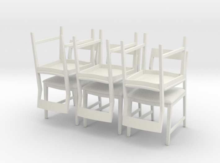 1:24 Danish Modern Chair Set 3d printed