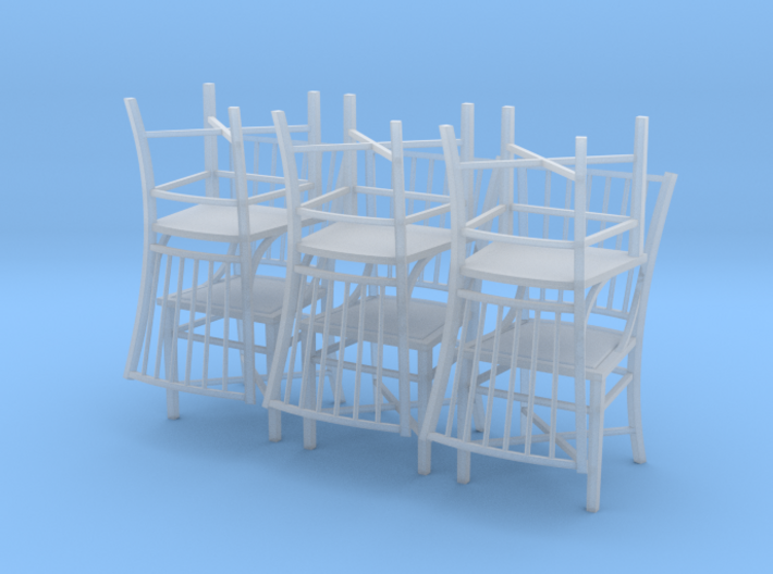 1:48 French Country Chair Set 3d printed