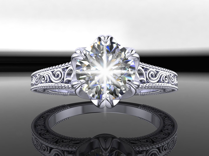 CD270- Engagement Ring 3D Printed Wax  3d printed 