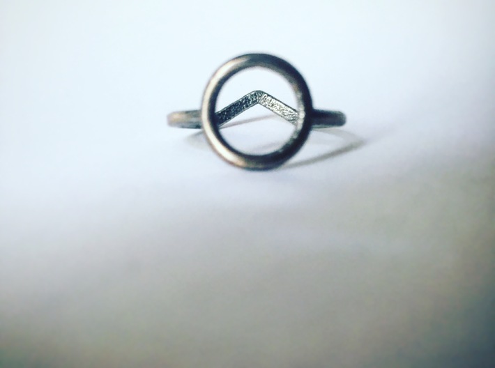 Two sides Ring Size M / 6 (Medium) 3d printed 