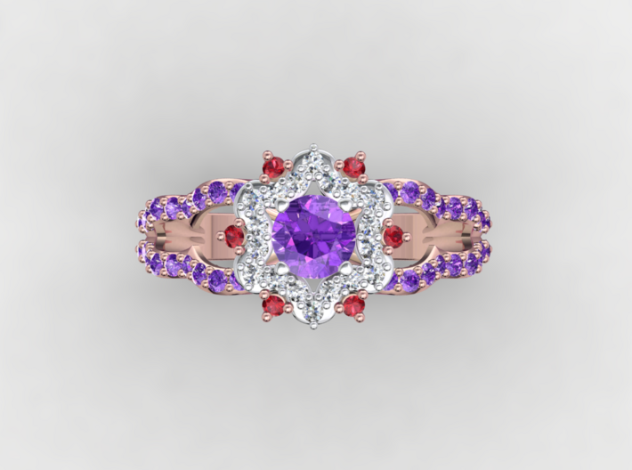 Penta Ring - An unconventional Wedding Ring (C4BRRSDAV) by V_Design_Lab
