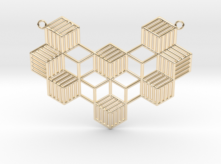 Cubic Necklace 3d printed