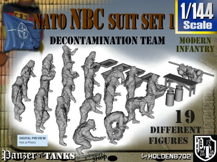 1-144 NATO NBC Suit Set 1 3d printed 