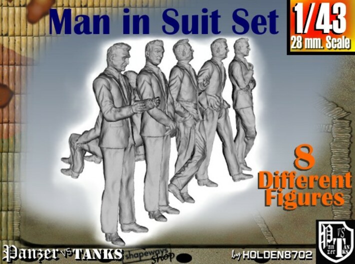 1-43 Man In Suit SET 3d printed 