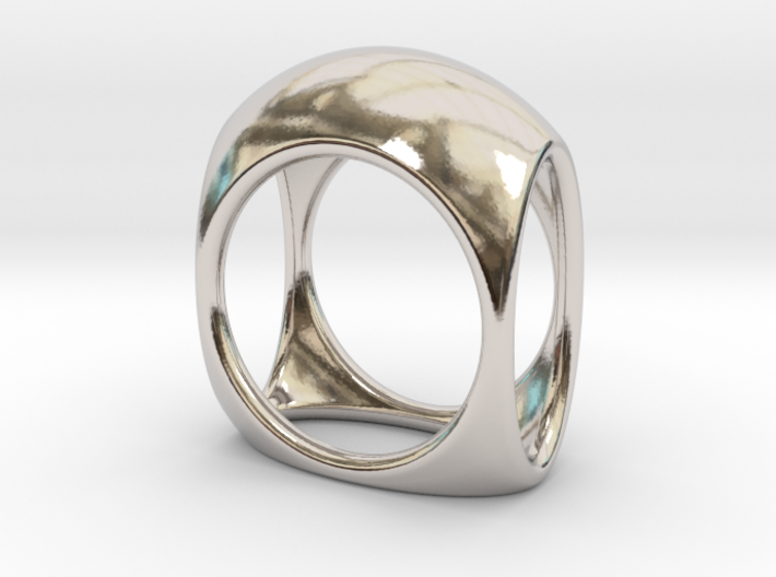 Square Ring model B - size 10 3d printed