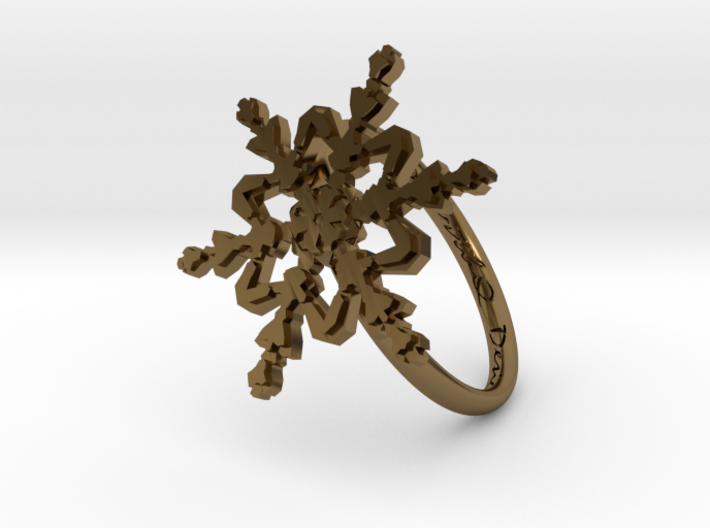 Snowflake Ring 2 d=18mm h21d18 3d printed