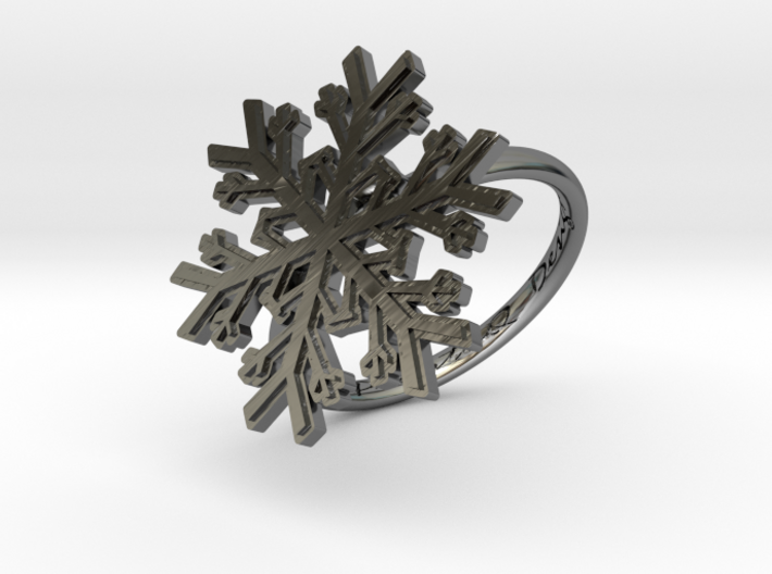 Snowflake Ring 1 d=18mm h21d18 3d printed