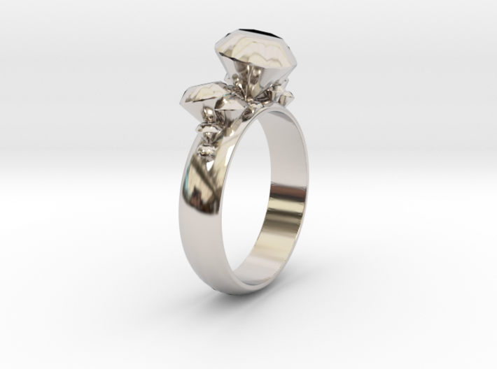 Ring 'Diamonds are Forever' 3d printed