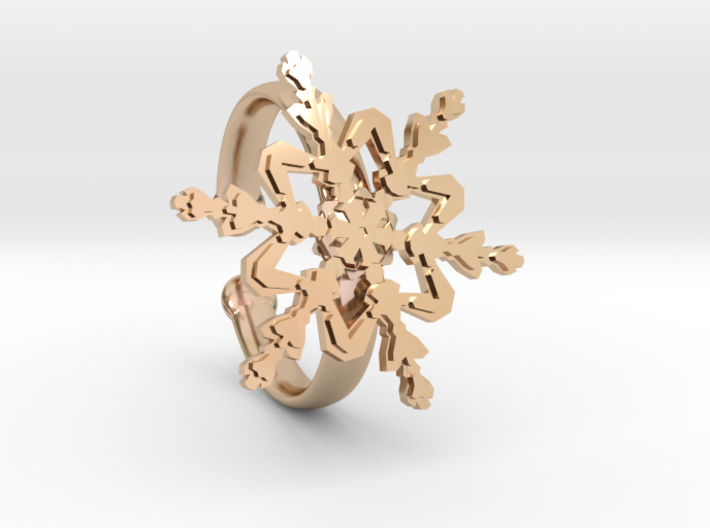 Snowflake Ring 2 d=19.5mm Adjustable h35d195a 3d printed 