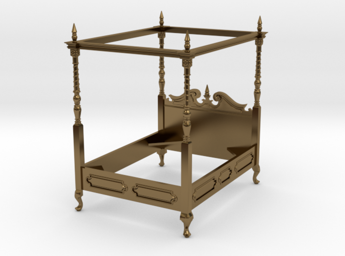 1:48 Four Poster Canopy Bed 3d printed