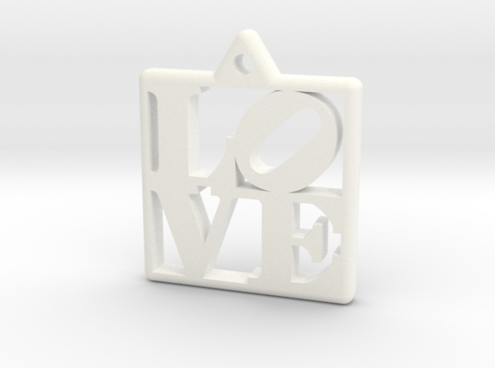 LOVE Pendant ROBERT INDIANA (Thicker Version) 3d printed 