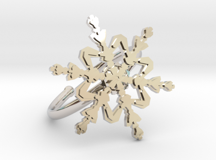 Snowflake Ring 2 d=19.5mm Adjustable h21d195a 3d printed