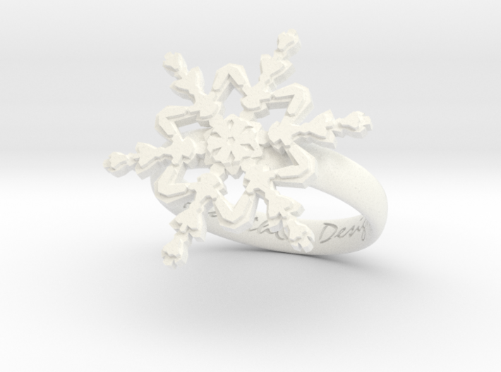 Snowflake Ring 2 d=17.5mm h35d175 3d printed