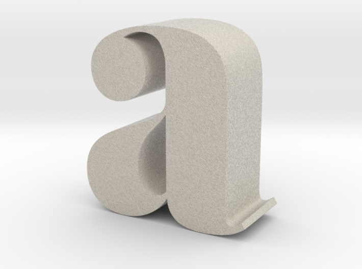 Lowercase A 3d printed