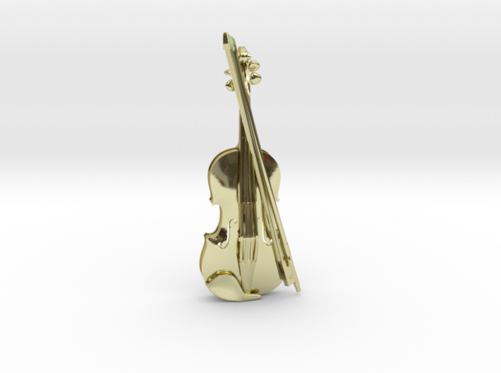 Violin and Bow Pendant 3d printed 