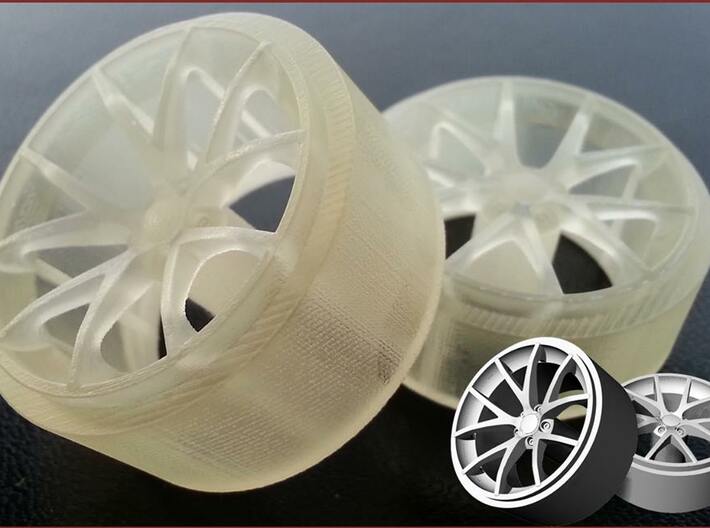 Front Corvette Spyder Wheel 3d printed Frosted Ultra Detail 3D Print 