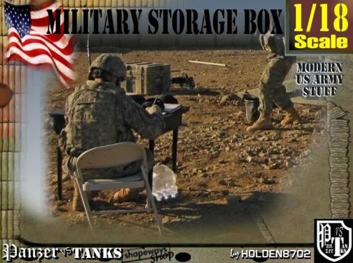 1-18 Military Storage Box 3d printed 