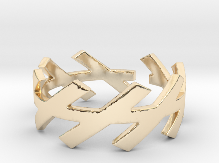 &quot;H Line&quot; Ring 3d printed