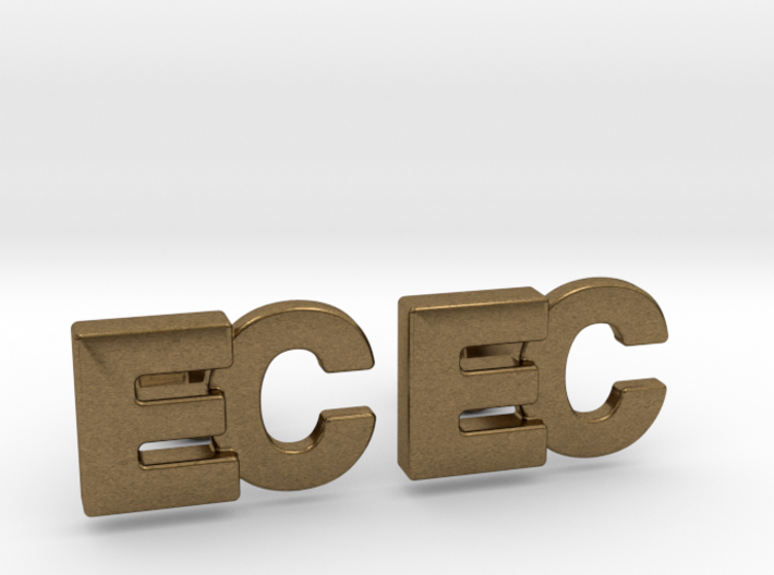 Monogram Cufflinks EC 3d printed
