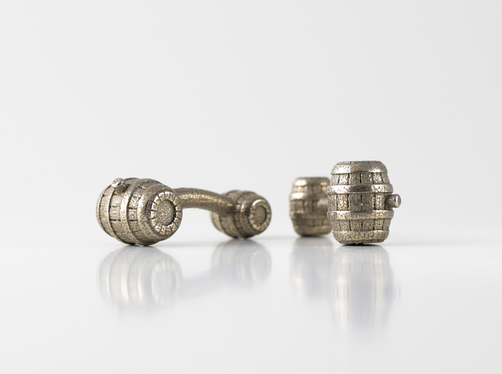 Barrel Cufflinks 3d printed 