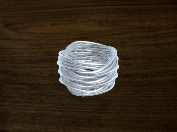 Turk's Head Knot Ring 6 Part X 3 Bight - Size 7 3d printed