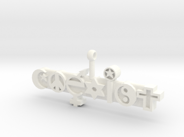 COEXIST, With Loop For Pendant 3d printed