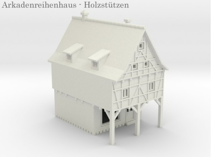 Altstadt Arkadenhaus 1 - 1:220 (Z scale) 3d printed zusammengesetzt - composite