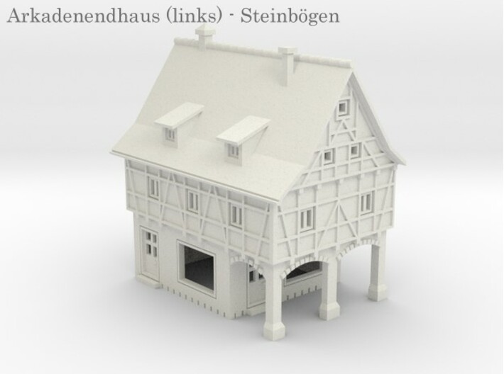 Altstadt Arkadenhaus 3 - 1:220 (Z scale) 3d printed zusammengesetzt - composite