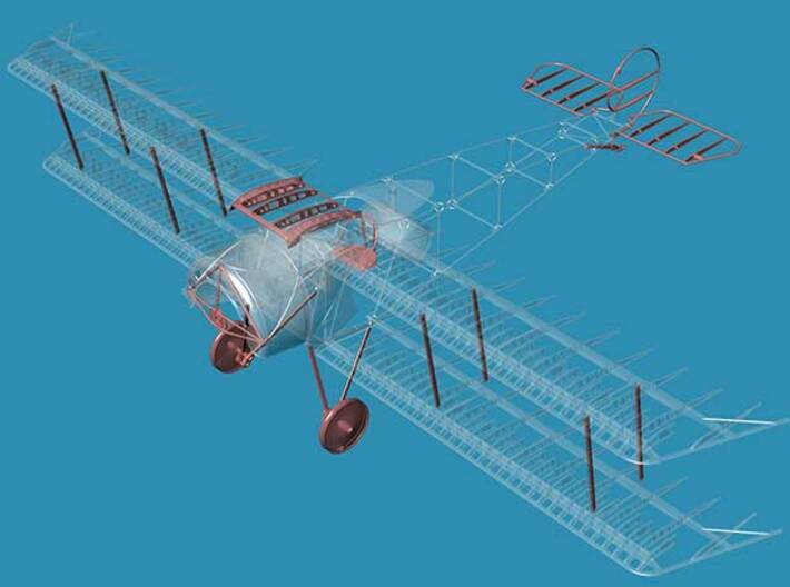 Fokker D.III A Accessories 1/32 3d printed includes parts shown in red only