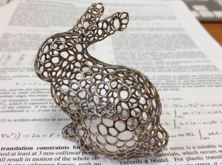 Bunny Wire 3d printed Bunny printed in stainless steel