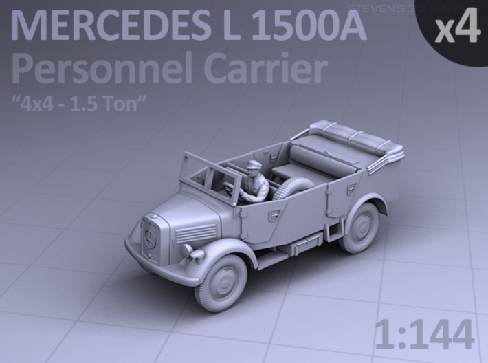 Mercedes L 1500 A - PERSONNEL CARRIER - (4 pack) 3d printed