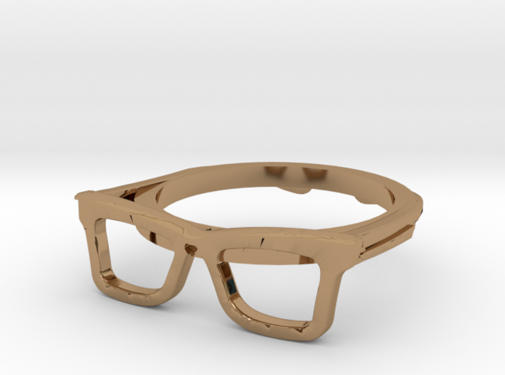 Hipster Glasses Ring Origin Size 10 (size 6-10) 3d printed