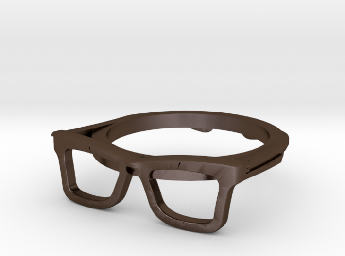 Hipster Glasses Ring Origin Size 10 (size 6-10) 3d printed 