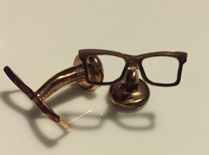 Hipster Glasses Cufflinks Origin 3d printed