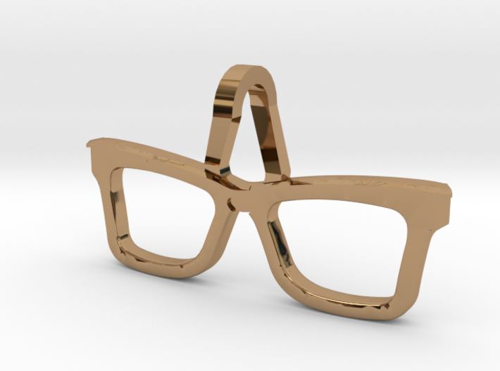 Hipster Glasses Pendant Origin 3d printed
