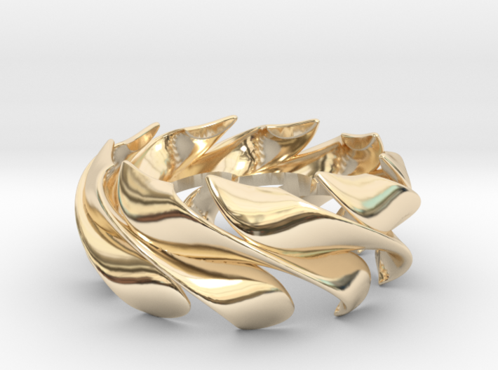Sunwaves Handmade Ring / Bronze Brass or Silver Ri 3d printed