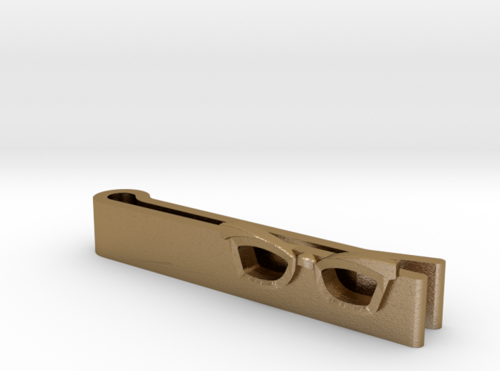 Hipster Glasses Tie-Clip Female 3d printed