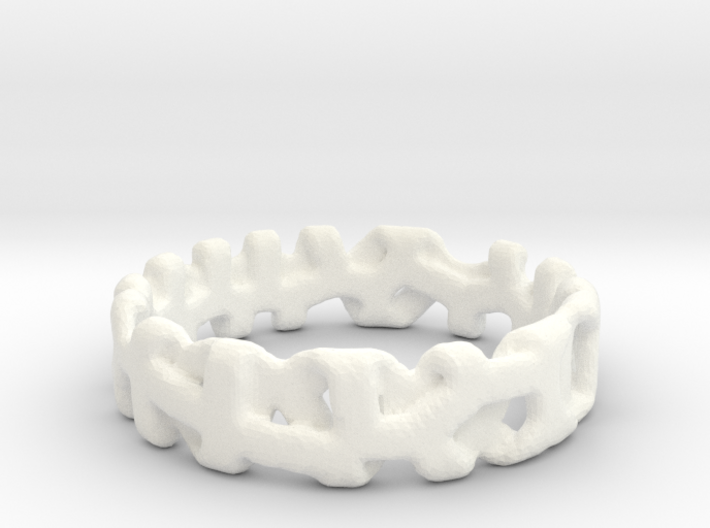 Voronoi 1 Design Ring Ø 21.3 Mm/0.839 inch 3d printed