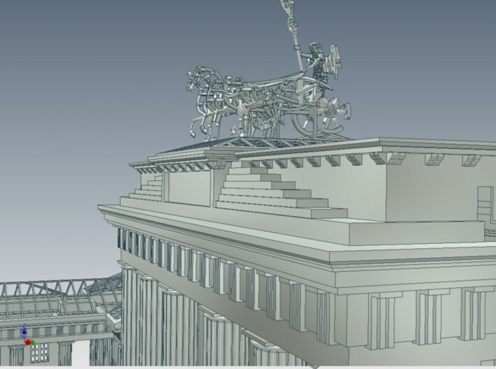 1-144 Brandenburg Gate Ruins 3d printed 