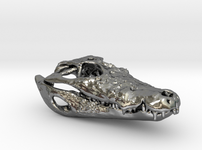 Alligator skull pendant: 50mm with loop 3d printed
