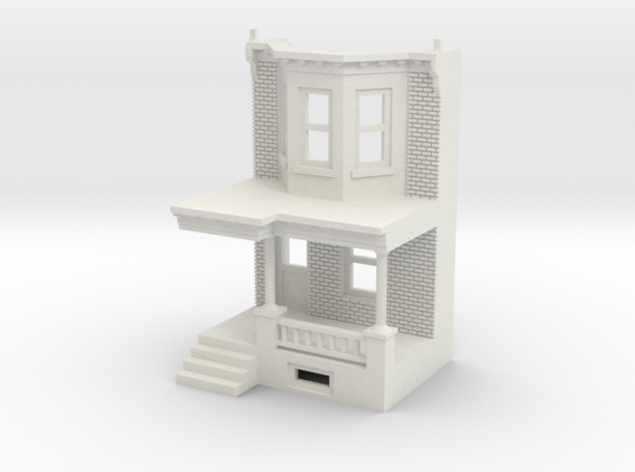 WEST PHILLY ROW HOME FRONT 160MIR 3d printed