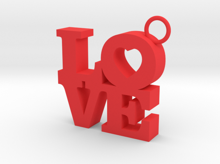 LOVE-Pendant 3d printed