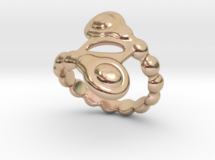 Spiral Bubbles Ring 14 -Italian Size 14 3d printed