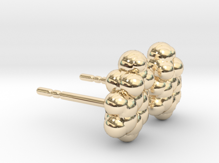 Phenylethanol Earring Studs 3d printed