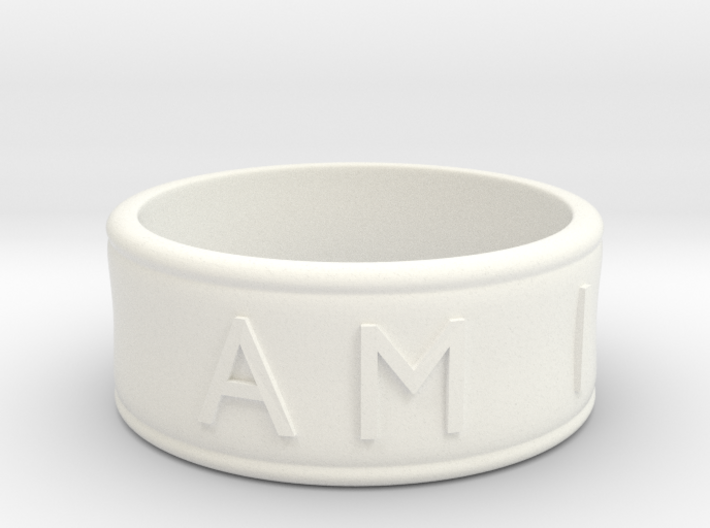 I AM | AM I Ring - size 8 3d printed