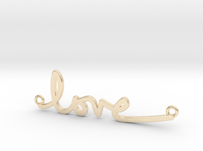 Love Handwriting Necklace 3d printed