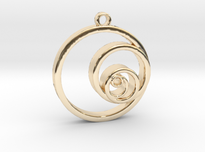 Fibonacci Circles Necklace 3d printed